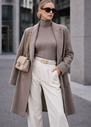 Гольф, водолазка в рубчик з вовни ribbed wool uniqlo - м