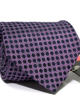 Галстук фиолетовый в синий горошек emilio corali gin-2270