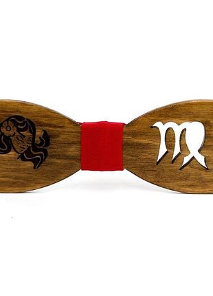 Деревянная бабочка gofin знак зодиака дева gbdh-8301