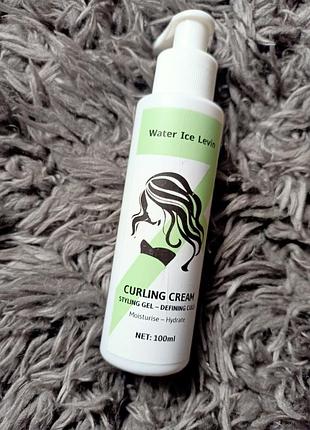 Крем-гель для вьющихся волос curling cream water ice levin, 100 г