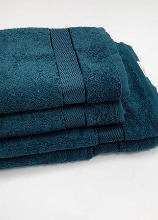Полотенце махровое, изумрудное 400гр/м2 (руки 40/70см) лице 50/90см