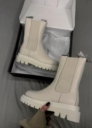 Жіночі черевики bottega veneta 𝐂𝐫𝐞𝐚𝐦 𝐖𝐡𝐢𝐭𝐞