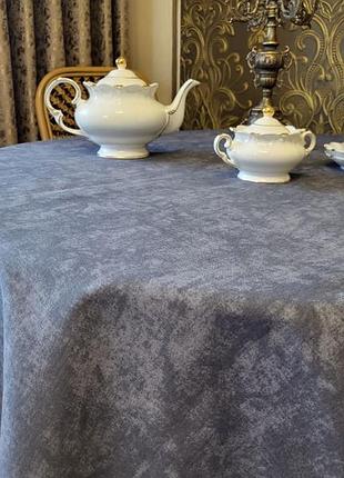 Скатертина мармур графіт, овал (овал 110/140 см) овал 110/160 см