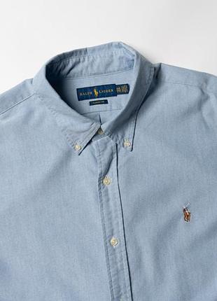 Polo ralph lauren classic fit button down blue oxford shirt  [smh016651]