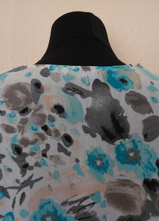 Літня кофтинка шифонова приталені блузка з коротким рукавом5 фото