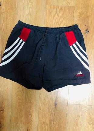 Шорты мужские темно синие на резинке adidas, размер m.