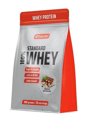 Сывороточный протеин от sporter. 100% whey standard (900 g, chocolate with hazelnut)