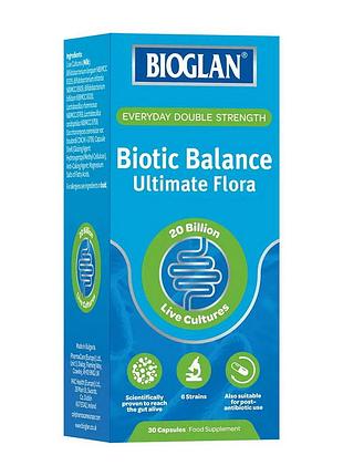 Пробиотическая добавка. bioglan. biotic balance 10 billion (30 caps)