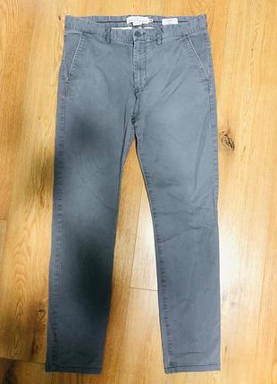 Брюки штани чоловічі сірі slim h&m, розмір l