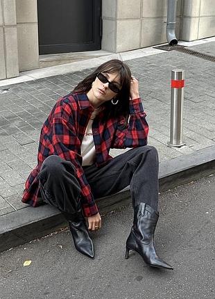 Фланелева оверсайз сорочка українського бренду be om design