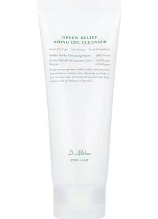 Очищувальна гелева пінка для вмивання dr. althea pro lab green relief amino gel cleanser з амінокислотами, 100 мл