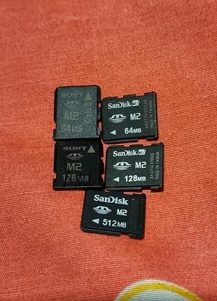 Картка пам'яті 64, 128 мб sony sandisk m2 0.933-5.51/4.25-11.9 соні сандиск м2