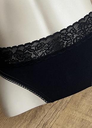 Котонові трусики з мереживом хс