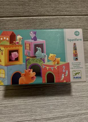 Дитяча піраміда topanifarm djeco зі звірятами 18+ міс