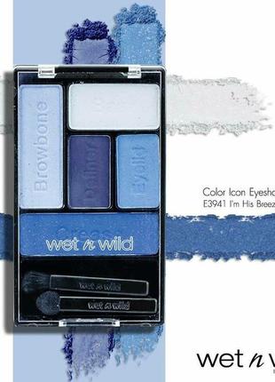 Пятицветные тени wet n wild coloricon eye shadow palette e3941 im his breezey desinvolture