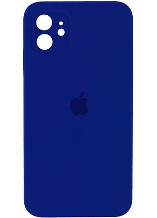 Чохол silicone case square full camera protective (aa) для apple iphone 11 (6.1") синій / deep navy