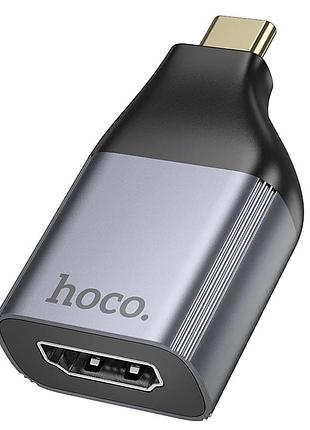 Переходник hoco ua33 type-c to hdtv metal grey