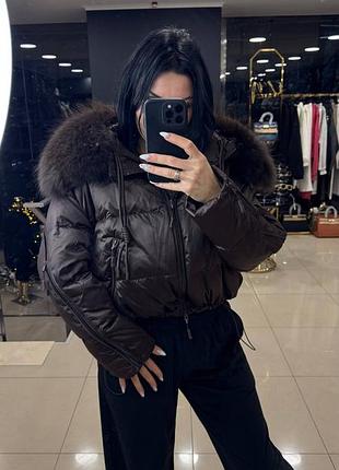 Пуховик мех натуральный