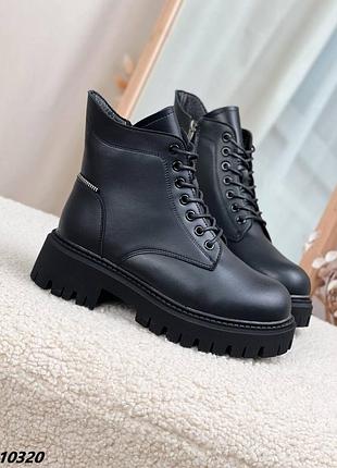 Зимові черевики натуральна шкіра чоботи ботинки зима