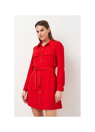 Стильна модна актуальна червона сукня сорочка