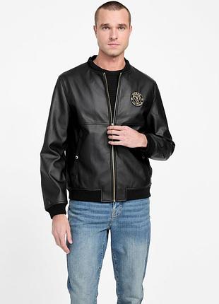 Чоловічий бомбер guess з екошкіри