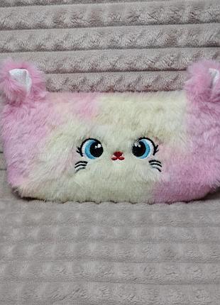 Дитячий м'який пенал, котик.