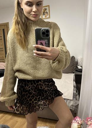 Светр marron / бежевий теплий светр /