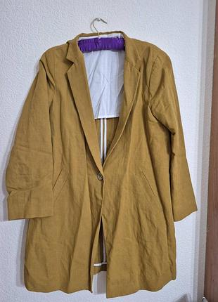 Стильный базовый удлиненный жакет zara