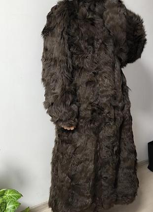 Длинная шуба из козы