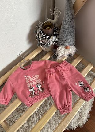 Костюм на флісі primark з чіп і дейлом розмір - 0-3 міс (62) стан- відмінний
