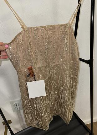 Жіноча святкова сукня з блискітками українського бренду