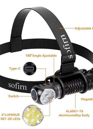 Ліхтар налобний sofirn hs41 sst20 6000-6500k