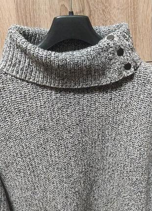 Свитер серьій меланж, котон-шерсть 44-48