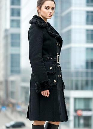 Крута італійська дубленка пальто натуральна повністю італія