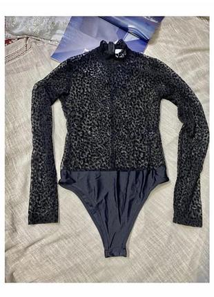 Sixth june шикарний напівпрозорий чорний боді як новий l