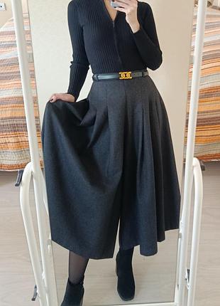 Шерстяная юбка-брюки