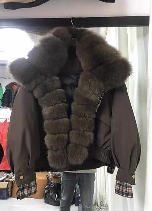 Пуховик з натуральним хутром