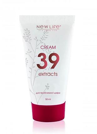Крем для проблемной кожи 39 экстрактов против угрей и воспаления новая жизнь (new life) 50 мл