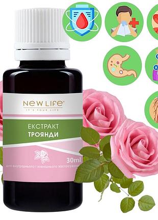 Троянди чайної екстракт добавка дієтична нове життя (new life) 30 мл