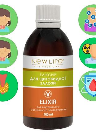 Еліксир для щитовидної залози добавка дієтична нове життя (new life) 100 мл