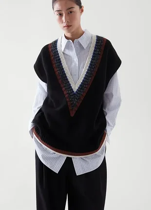 Стильный шерстяной жилет cos, новые коллекции