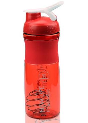 Пляшка шейкер для приготування коктейлів, спортивного харчування, протеїнів new life, 760 мл червоний