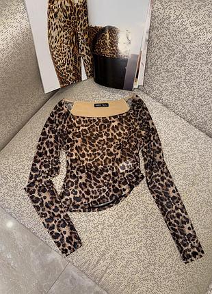 Стильная кофточка в хищный леопардовый🐆принт.
