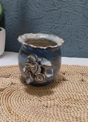 Вінтажна ваза для квітів, студія художньої кераміки