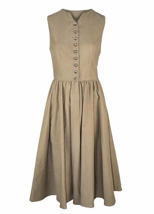 Винтажная австрийская дизайнерская этно-платье из домотканного полотна / женский дирндль фрида