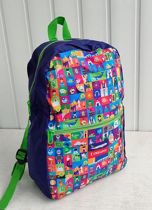 Рюкзак fly emirates , сворачиваемый в компактную сумку.