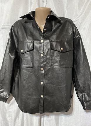 Сорочка жіноча з еко-шкіри