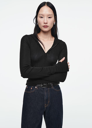 Лонгслив-худи cos 100% шерсть