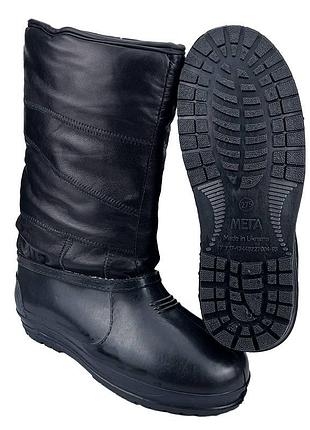 Мужские валенки с гашом кожаные sanlin черные