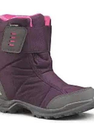 Зимові чобітки термосапоги  quechua waterproof р.29